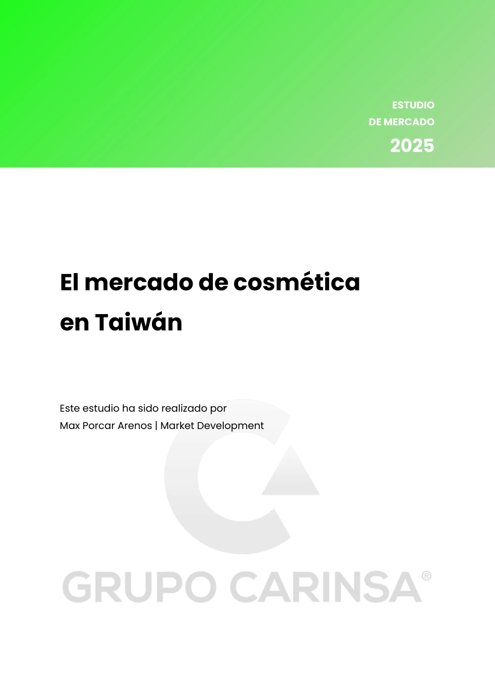 Studio di mercato cosmetico a Taiwan